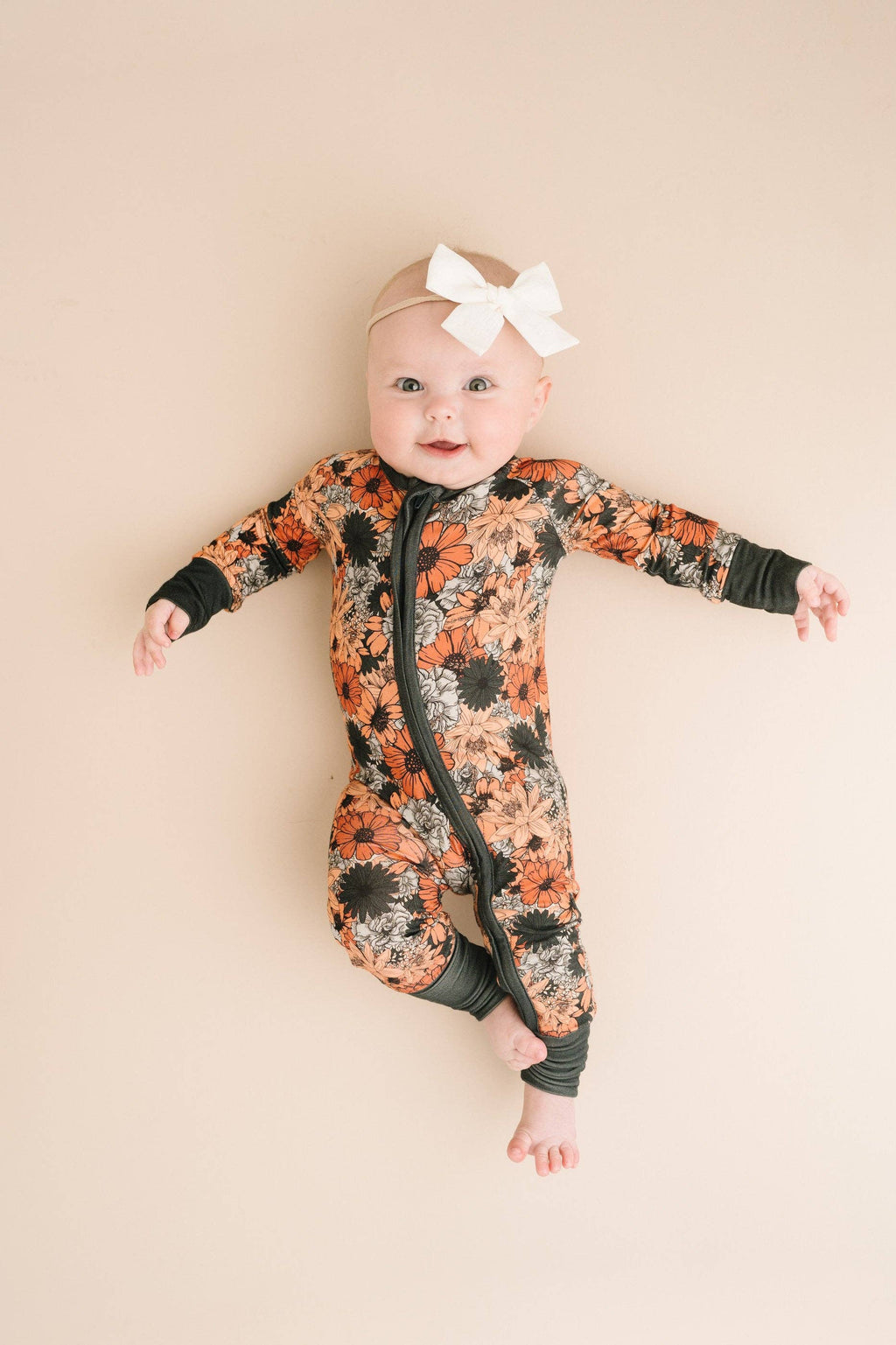 Fall Floral Bamboo Sleeper: 2T