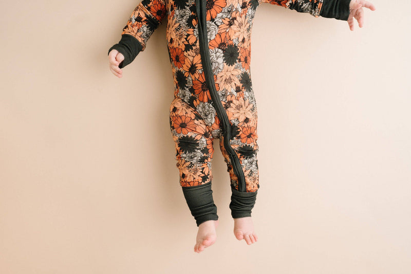 Fall Floral Bamboo Sleeper: 2T