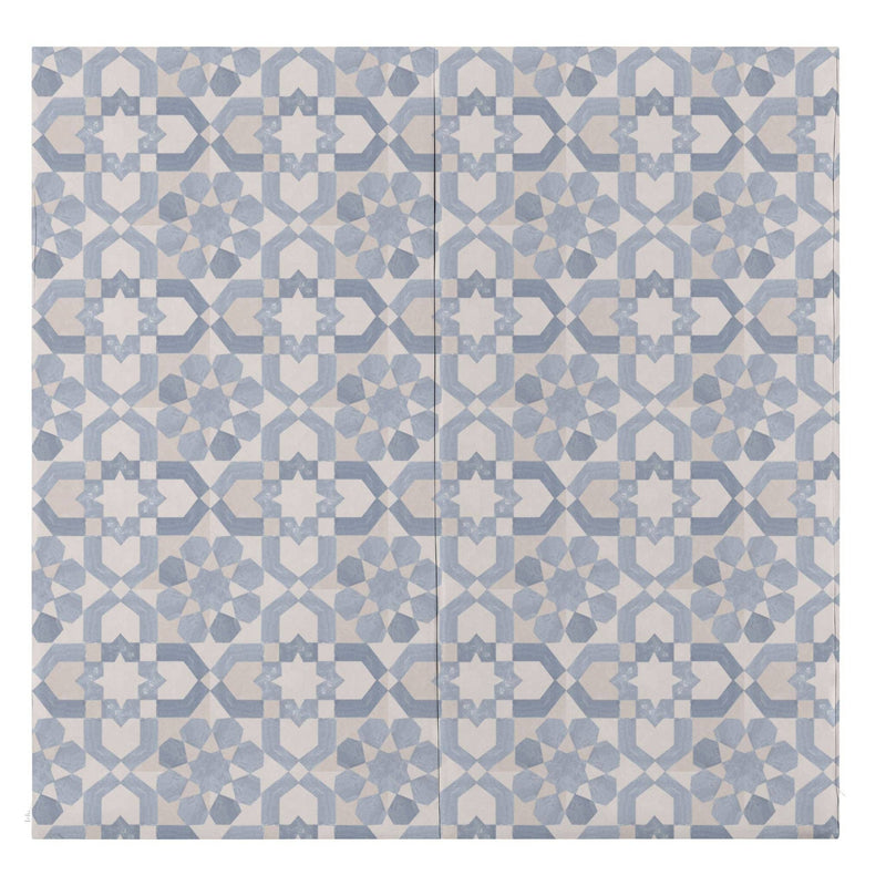 Blue Tile Vegan Leather Mat: Standard / Classic