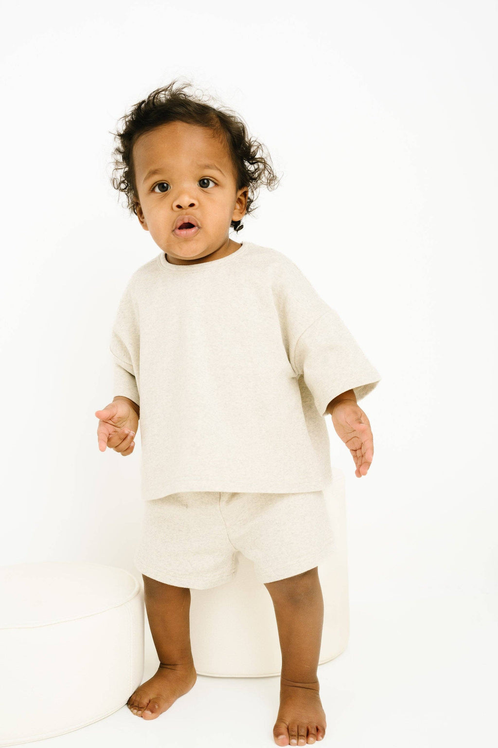 Solid Slouchy Set: 12-18M / Oatmeal