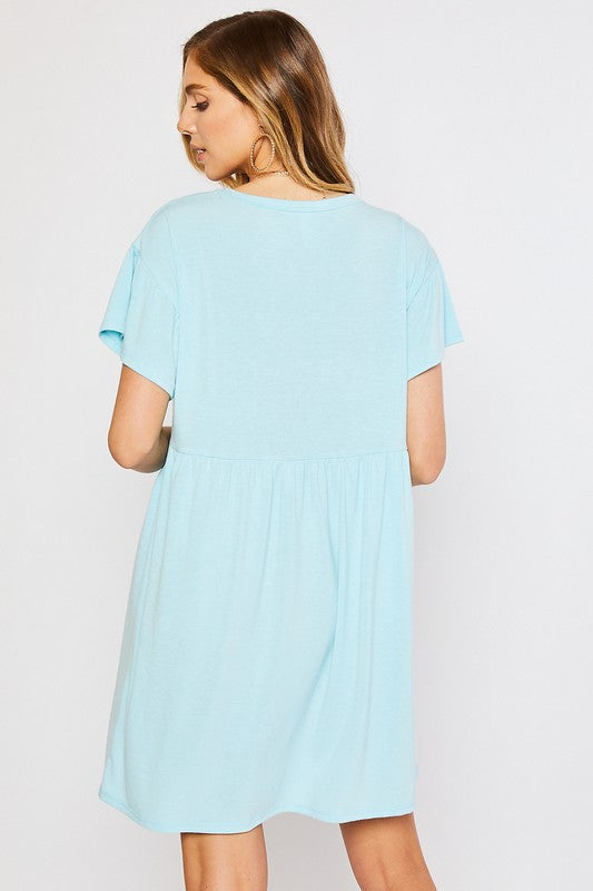 Ocean Blue T-shirt Dress