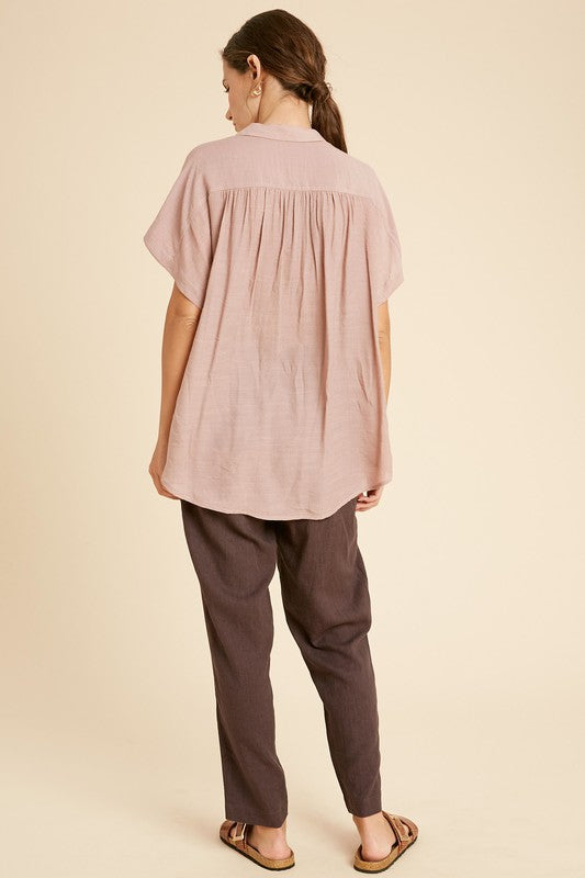 Rosé all day relaxed fit shirt