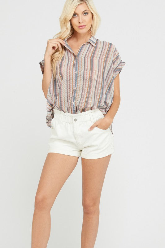 Heather Striped Top